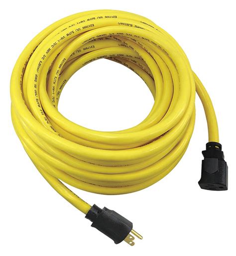 power  locking extension cord outdoor    ac number  outlets  yellow