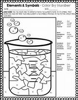 Color Symbols Elements Chemical Science Chemistry Number School Teacherspayteachers Fun Middle Numbers Element Biology Preview Classroom sketch template
