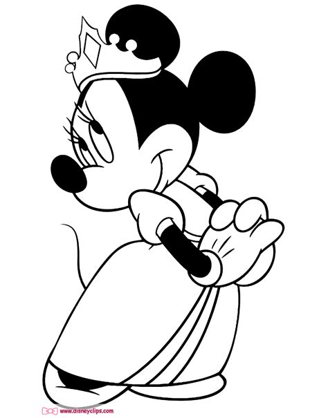 minnie mouse  costume coloring pages disneyclipscom