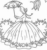 Crinoline Ricamo Sue Transfers Quilling Sunbonnet sketch template