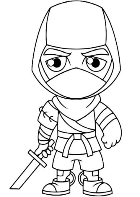 easy printable fortnite coloring pages ninja character  file ms
