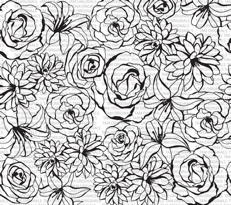 multi flower floral outline cut file  cricut silhouette svg png
