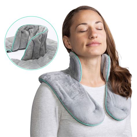 vitnesse microwavable neck wrap weighted herbal aromatherapy heating pad  neck shoulders