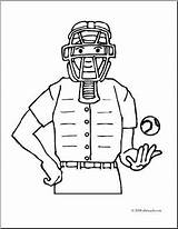 Umpire Coloring Baseball Drawing Clip Clipart Cliparts Getcolorings Color Printable Getdrawings Pages Library sketch template