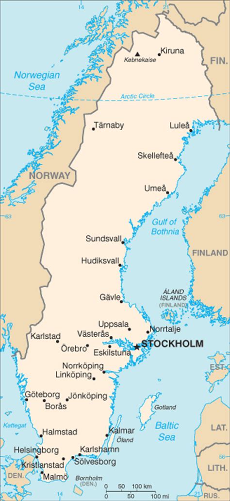 laenderinformationen schweden landkarte schweden