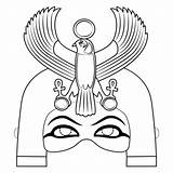 Egyptian Horus Anubis Ra Anubi Maschera Egito Disegno Egizia Supercoloring Colorear Egipto Cleopatra Egipcia Headdress Egiziana Bordar Egypte Falco Masque sketch template