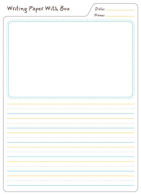 kindergarten lined paper   printable paper