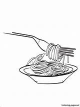 Spaghetti Coloring Pages Getcolorings Color sketch template