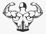 Bodybuilding sketch template