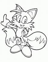 Coloring Tails Sonic Pages Hedgehog Popular sketch template