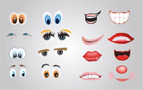 lips nose  eye clipart clipground