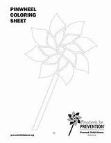 Abuse Child Prevention Pinwheel sketch template