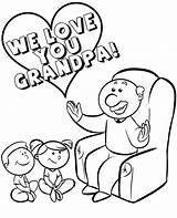 Grandpa Grandfather Grandchildren Grandparents Grandfathers Svg sketch template