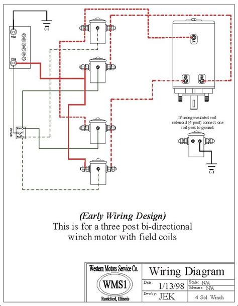 ramsey winch  solenoid wiring diagram ramsey  winch wiring