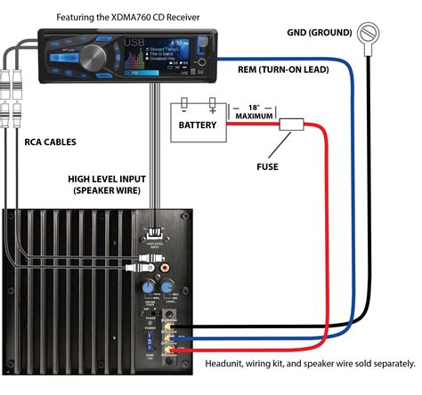 car amplifier  channel wiring diagram