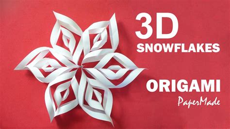 How To Make Beautiful 3d Snowflakes Origami Very Easy Tutorial Diy