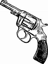 Drawing Revolver Gun Drawings Pistol Pencil Weapon Getdrawings sketch template
