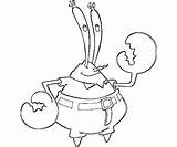 Krabs Spongebob Coloringhome sketch template