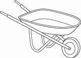Wheelbarrow Clipart Barrow Wheel Coloring Outline Drawing Clip Line Wheelbarrows Cliparts Colouring Pages Drawings Garden Library Gardening Google Clipground Consider sketch template