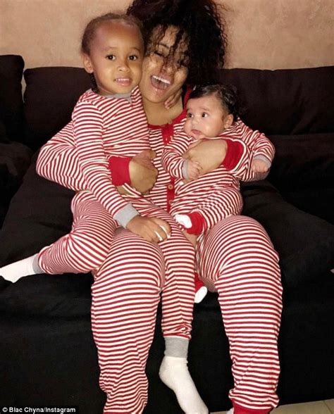 blac chyna cuddles son king cairo and daughter dream daily mail online
