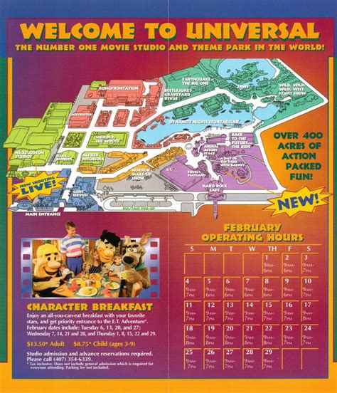 universal studios florida brochure universal studios theme park universal studios parking