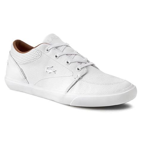 lacoste lacoste bayliss vulc prm  spm white white   spm  mens trainers