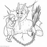 Krampus Catching Xcolorings Nicholas Tagged sketch template