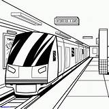 Subway Train Coloring Pages Drawing Printable Color Print Popular Getcolorings Line sketch template
