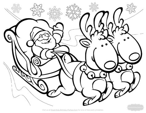 reindeer santa claus christmas colouring pages thekidsworksheet