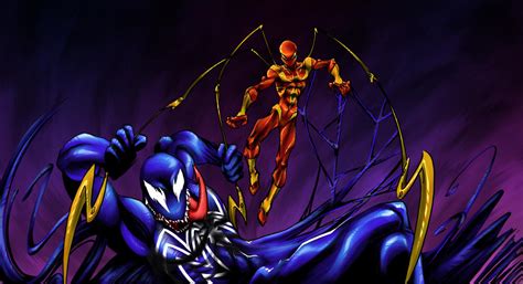 Iron Spider Vs Venom By Lovelovedancingrobot On Deviantart