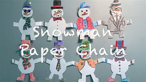 snowman paper chain  kids youtube