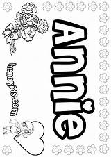 Annie Coloring Pages Name Color Sheets Hellokids Girls Little Print Library Popular sketch template