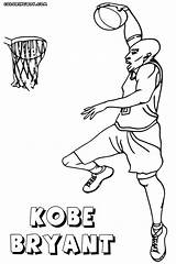 Kobe Bryant Coloring Pages Basketball Nba Drawing Getdrawings Drawings sketch template