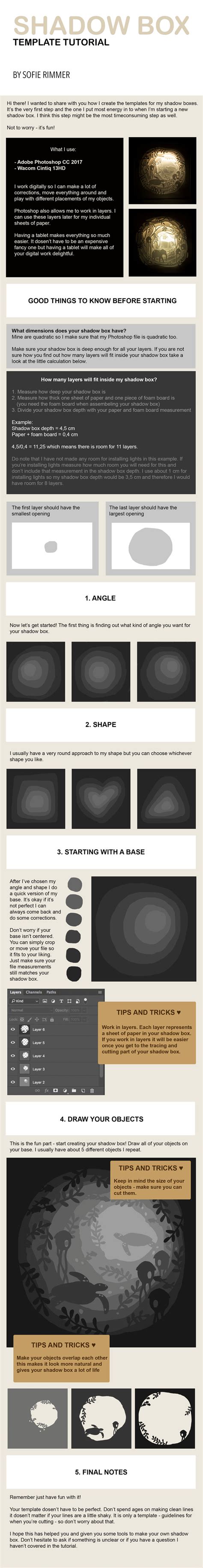 shadow box template tutorial  sofierimmer  deviantart
