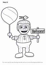 Nights Freddy Boy Draw Five Balloon Coloring Pages Drawing Freddys Step Fnaf Balloons Tutorials Printable Mango Boys Games Choose Board sketch template