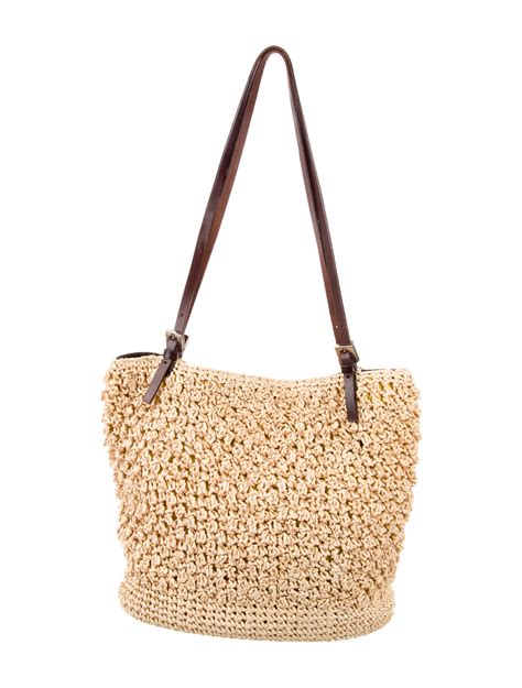 fendi straw shoulder bag handbags fen  realreal
