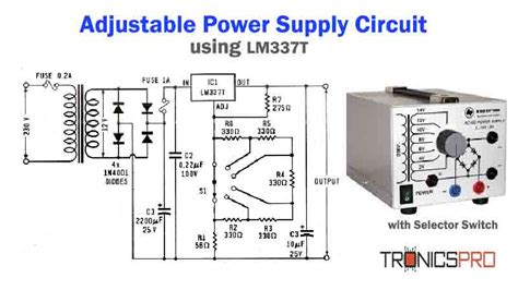 adjustable power supply circuit  lm tronicspro