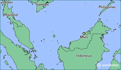 miri malaysia miri sarawak map worldatlascom