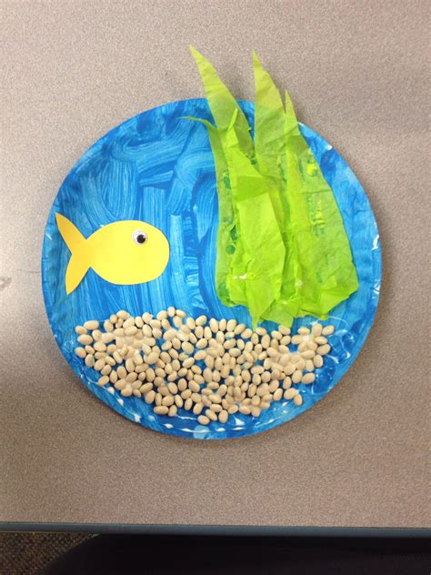 preschool crafts paper plate fish bowl pets water fish paper plate
