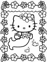 Kitty Coloring Hello Pages Print Color Kids sketch template