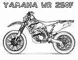 Yamaha Dirt Yz250f 250f Wr Coloringsun sketch template