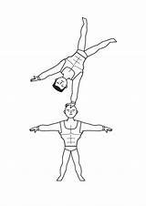 Zirkus Akrobaten Berufe Ausmalen Ausmalbilder Malvorlagen Ausmalbild Ausdrucken Malen Zeichnen sketch template