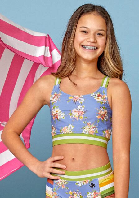 Girls Matilda Jane Lets Go Together Reversible Marco Swim Top Size 8