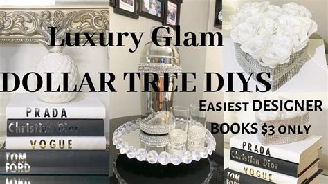 dollar tree diy glam home decor ideas designer books