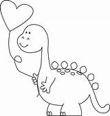 Dinosaur Balloon Valentine Clip Clipart Valentines Cute Coloring Pages Heart Printable Kids Cliparts Holding Outline Dinosaurs Graphics Mycutegraphics Drawing Library sketch template