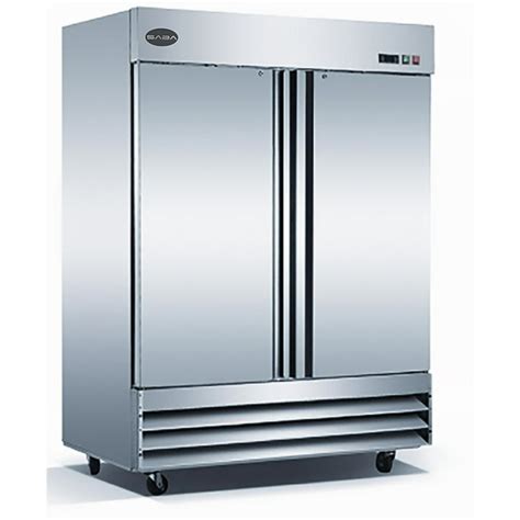 heavy duty commercial  cu ft solid stainless steel reach  refrigerator  door walmart