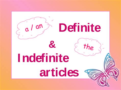 definite  indefinite articles