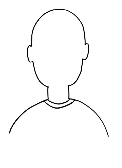 coloring page face template face outline coloring pages