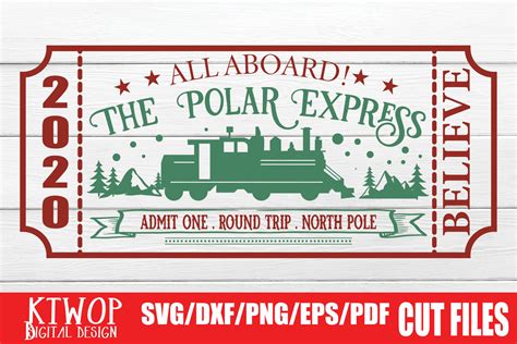 polar express ticket svg
