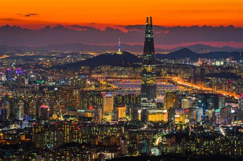 Seoul City Skyline Downtown View Of South Korea